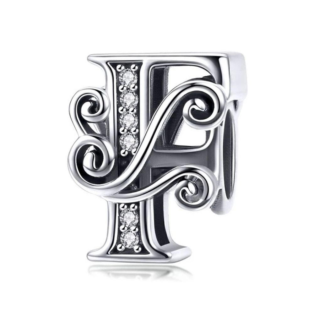 925 Sterling Silver "F"  Charm